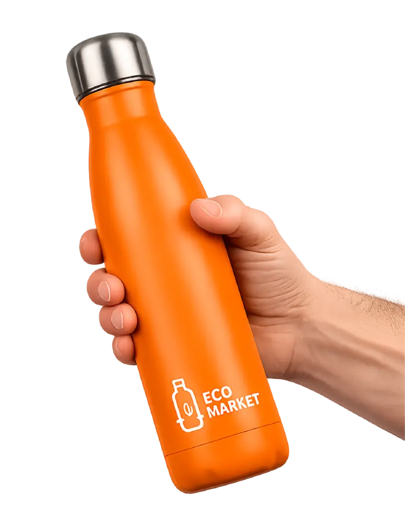 Botella térmica Naranja lisa 600ml