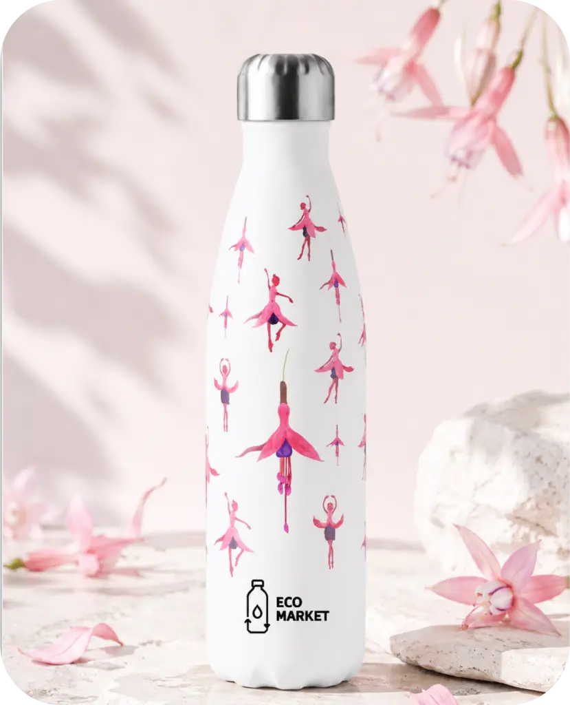 Botella térmica de flores 600ml
